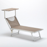 2er Set Liegestühle Strandliegen Sonnenliegen aus Aluminium für den Strand Santorini Limited Edition 