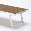 2er Set Liegestühle Strandliegen Sonnenliegen aus Aluminium für den Strand Santorini Limited Edition 