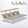 4er Set Liegestühle Strandliegen Sonnenliegen aus Aluminium Santorini Limited Edition Eigenschaften