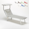 professionelle Strandliege Liegestuhl Sonnenliege aus Aluminium Santorini Maße