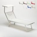professionelle Strandliege Liegestuhl Sonnenliege aus Aluminium Santorini 
