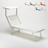 professionelle Strandliege Liegestuhl Sonnenliege aus Aluminium Santorini 