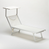 professionelle Strandliege Liegestuhl Sonnenliege aus Aluminium Santorini 