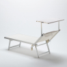4er Set Sonnenliegen Luxus Italienischen Strandliegen mit Dach Italia Lagerbestand