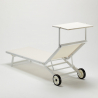 4 Sonnenliegen Strandliegen aus Aluminium mit Rollen für Garten Swimming Pool Alabama 