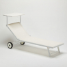 4 Sonnenliegen Strandliegen aus Aluminium mit Rollen für Garten Swimming Pool Alabama 