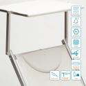 professionelle Strandliege Liegestuhl Sonnenliege aus Aluminium Santorini 