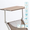 Liegestuhl Strandliege Sonnenliege aus Aluminium Santorini Limited Edition 