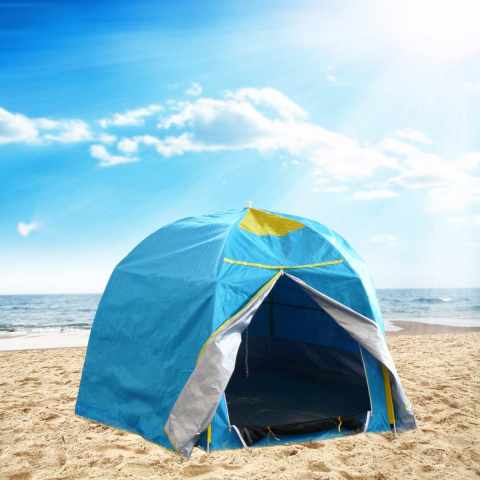 Strandzelt Sonnenschirm für 2 Personen Meer, Camping, uv-Schutz und Windfest