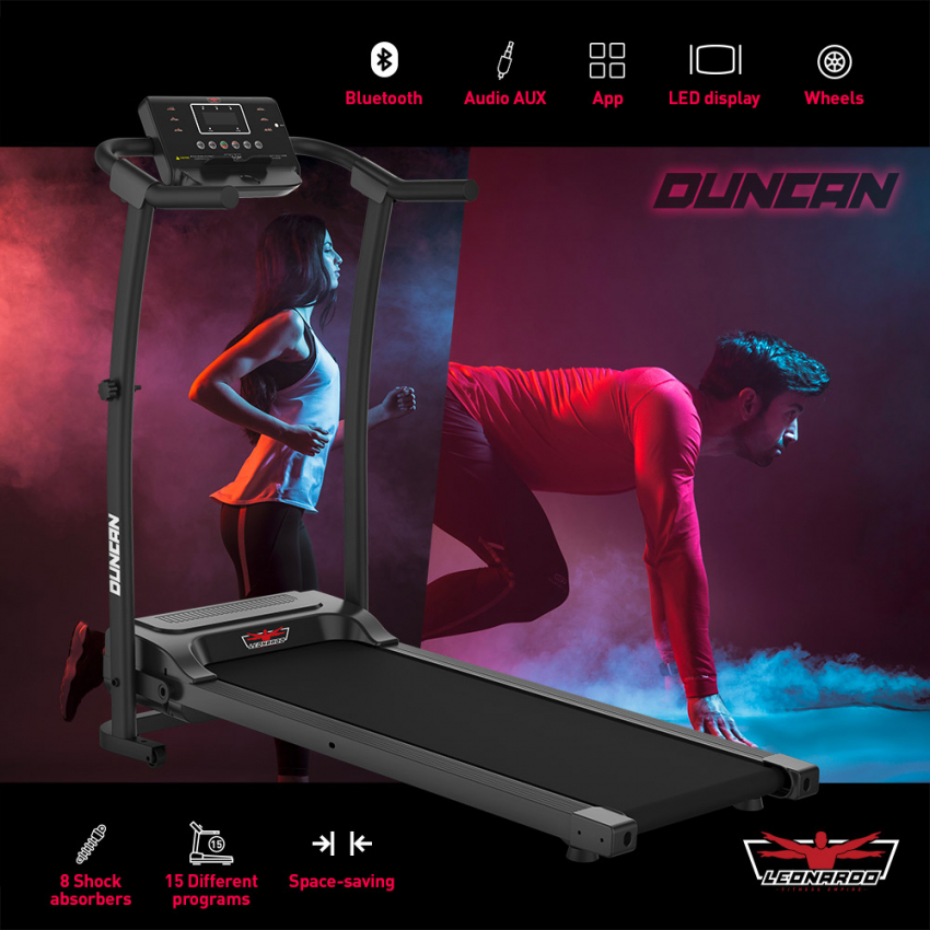 Zusammenklappbares, gepolstertes digitales Fitness-Elektrolaufband Duncan