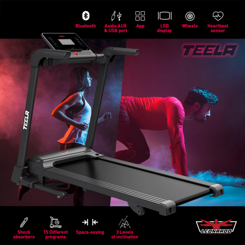 Elektrisches Laufband Fitness Digital Faltbar Verstellbar Haus Fitnessstudio Teela