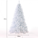 Traditioneller Klassischer Künstlicher Weißer Weihnachtsbaum 240 cm Zermatt