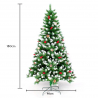 Künstlicher Weihnachtsbaum Geschmückt Deko 180 cm Bergen Rabatte