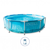 Intex 28208 Beachside Metal Frame runder oberirdischer Pool 305x76cm Angebot