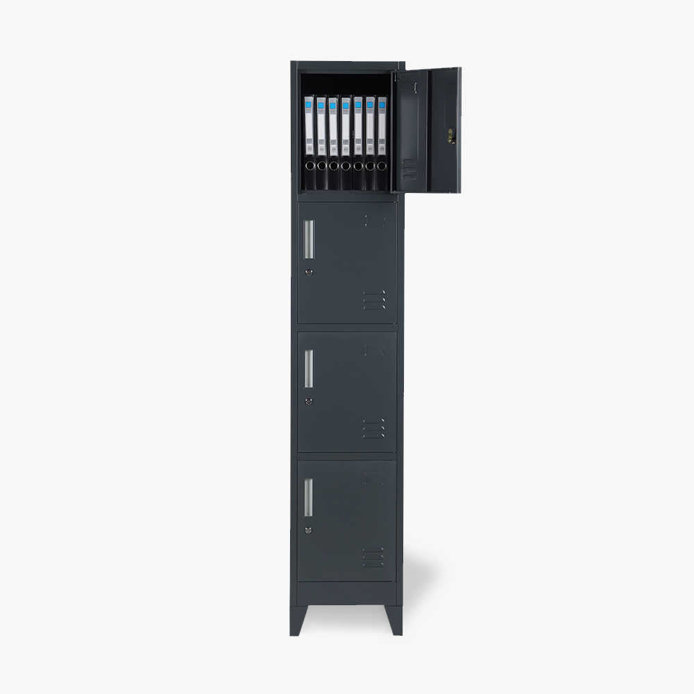 Metallschrank mit 4 Fächern 38x45 H190 mit Schloss für Büro Stromboli