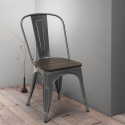 Lix stühle im industriellem stil aus stahl holz für küche und bar steel wood Auswahl