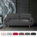 Fortaleza Schlafsofa Nordisches Design Schlafcouch Clic Clac 3-Sitzer aus Stoff Kosten