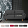Fortaleza Schlafsofa Nordisches Design Schlafcouch Clic Clac 3-Sitzer aus Stoff Kosten