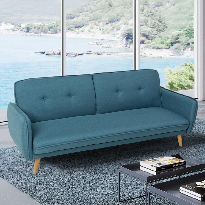 Nordisches Design Sofa Clic Clac 3-Sitzer Stoff Merida