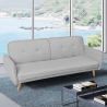 Merida Schlafsofa im Nordischen Design Schlafcouch Clic Clac 3-Sitzer aus Stoff Preis