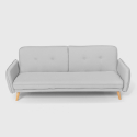 Merida Schlafsofa im Nordischen Design Schlafcouch Clic Clac 3-Sitzer aus Stoff Kauf