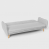 Merida Schlafsofa im Nordischen Design Schlafcouch Clic Clac 3-Sitzer aus Stoff 