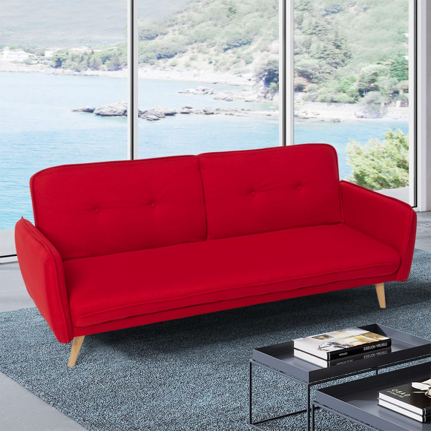 Schlafsofa Clic Clac 3-Sitzer Verstellbar Nordisches Design Aus Stoff Merida