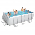Bestway 56456 Oberirdischer Rechteckiger Pool Power Steel 412x201x122cm