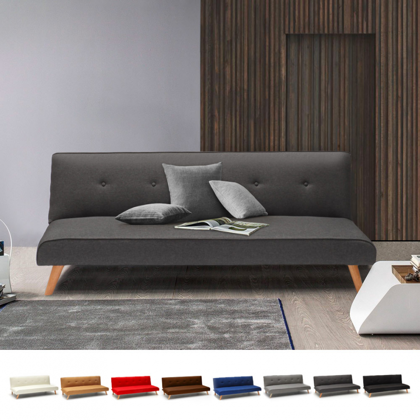  Schlafsofa aus Stoff 2-Sitzer Wohnzimmer Design Larimar 