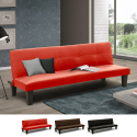 Kleine Kunstleder Schlafsofa für Ein-Zimmer-Zwei-Zimmer-Wohnung Topazio Joy Modell