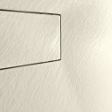 Quadratische Duschwanne 80x80 bodenbündig im modernen Bad aus Harz Stone 
