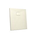 Quadratische Duschwanne 80x80 bodenbündig im modernen Bad aus Harz Stone 