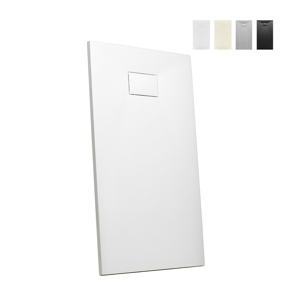 Harzduschwanne bodenbündig, rechteckig 140x70, modernes Design Stone