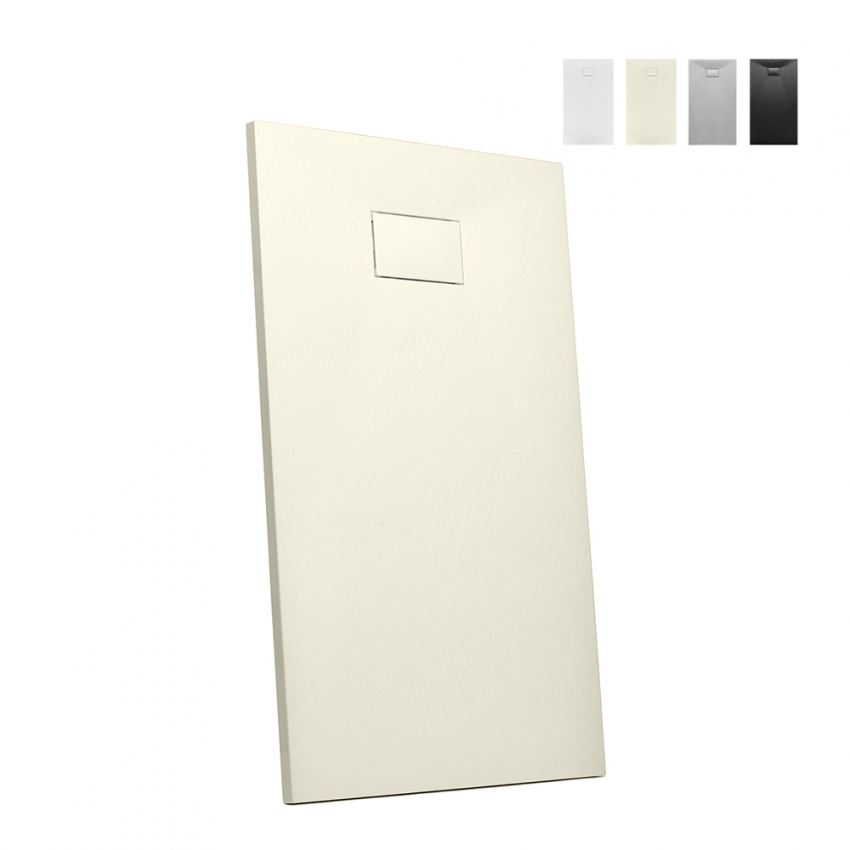 Harzduschwanne bodenbündig rechteckig 140x90 modernes Design Stone Lagerbestand