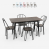 rechteckiges tischset 120 x 60 mit 4 stühlen stahlholz industriedesign otis Katalog