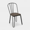 rechteckiges tischset 120 x 60 mit 4 stühlen stahlholz industriedesign otis 