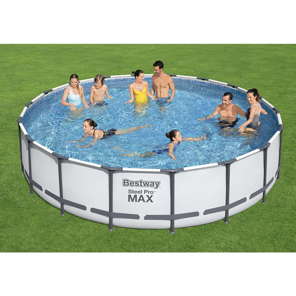 Bestway 56462 Oberirdischer Aufstell Pools Schwimmbad Rund 549x122cm Mit Pumpe