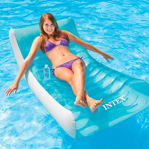 Intex 58856 Aufblasbare Luftmatratze Sessel Pool Schwimmbad Strand Rockin Lounge
