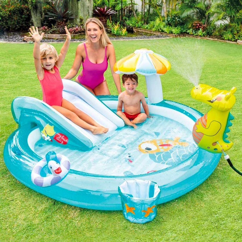 Aufblasbarer Kinderpool Intex 57165 Gator Play Center Gioco