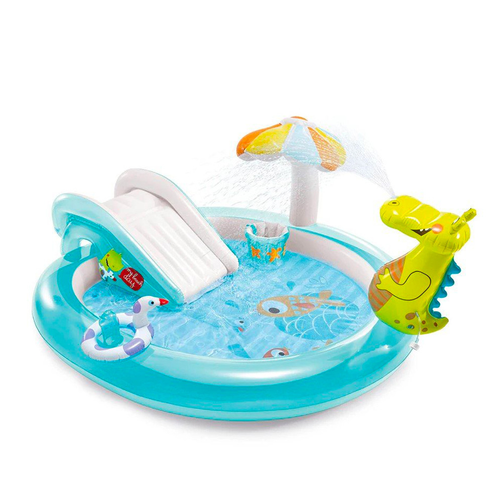 Intex 57165 Gator Play Center Aufblasbares Schwimmbad Kinderspiel