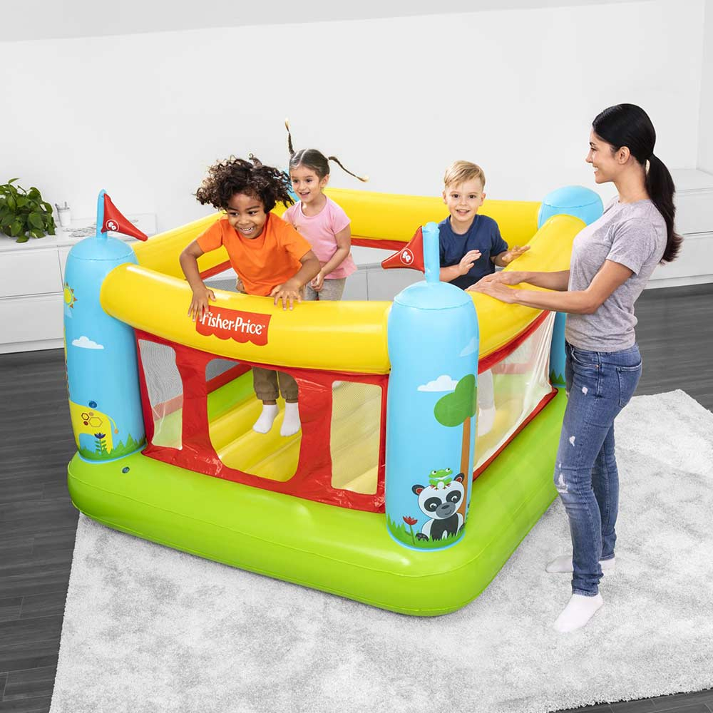 Bestway 93553 aufblasbare Hüpfburg für Kinder Haus und Garten Fisher-Price Bouncestatic