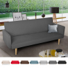 3-Sitzer-Click-Clac-Stoff-Liegesofa Nordic Design Perla 