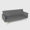3-Sitzer-Click-Clac-Stoff-Liegesofa Nordic Design Perla 