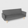 3-Sitzer-Click-Clac-Stoff-Liegesofa Nordic Design Perla 