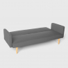 3-Sitzer-Click-Clac-Stoff-Liegesofa Nordic Design Perla 