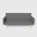 3-Sitzer-Click-Clac-Stoff-Liegesofa Nordic Design Perla 
