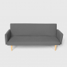 3-Sitzer-Click-Clac-Stoff-Liegesofa Nordic Design Perla 