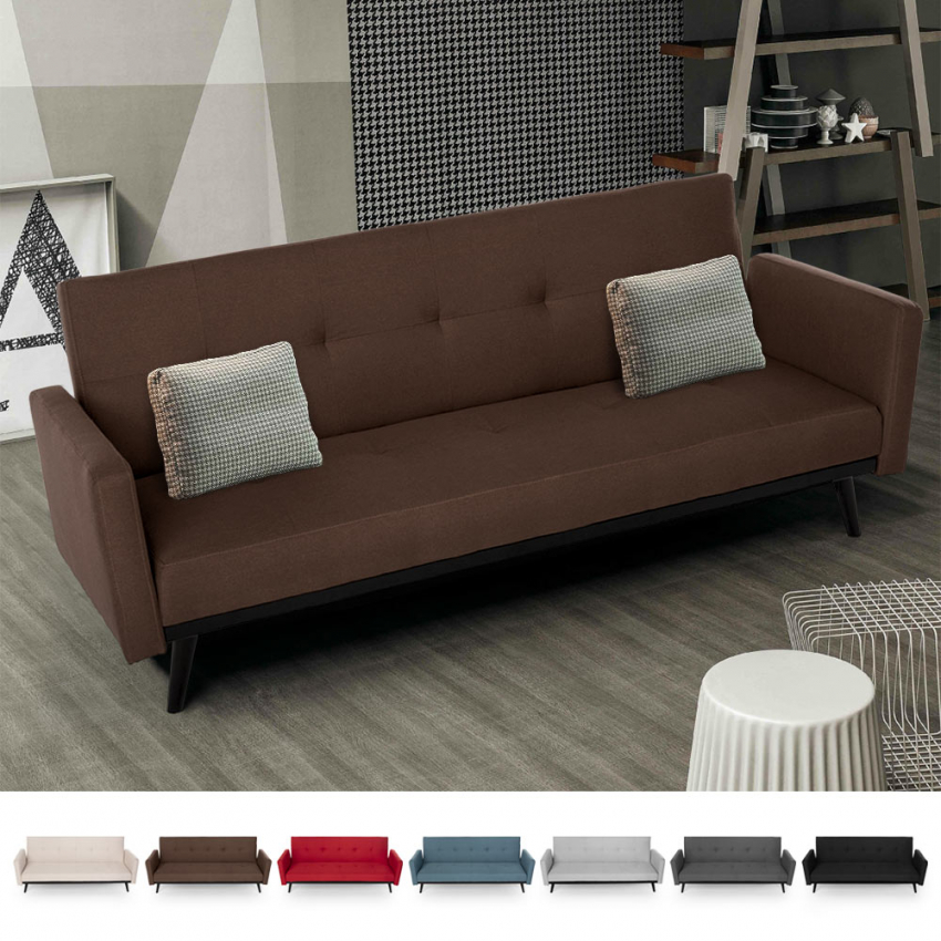 3 Sitzer Sofabett aus Stoff Liegend Clic Clac Design Modern Tulum