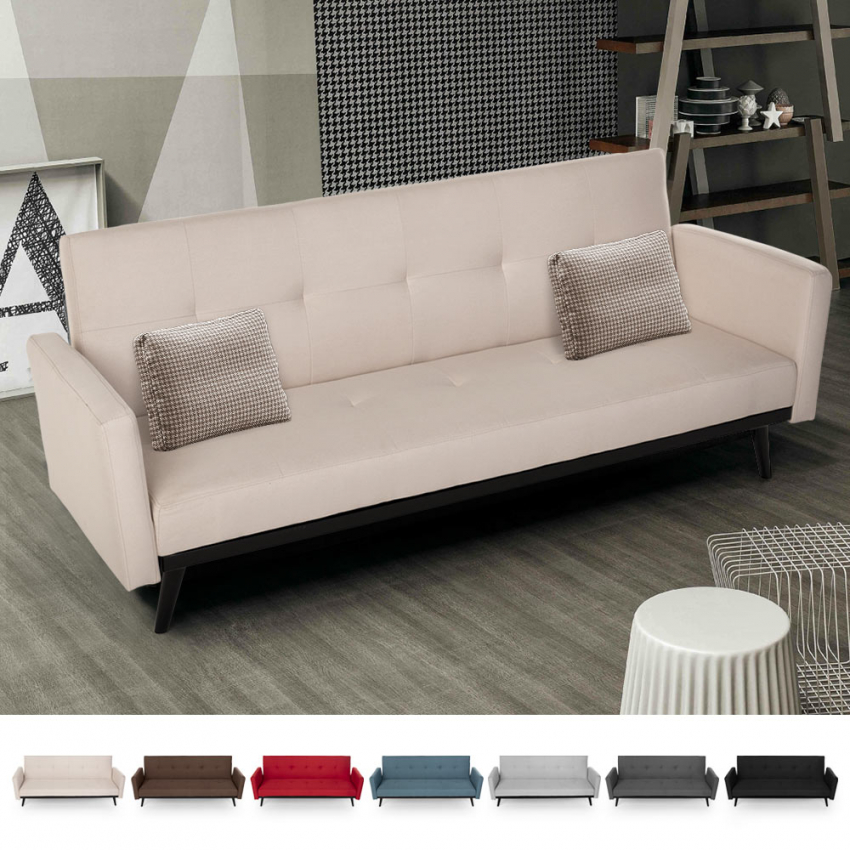 3-Sitzer Liegesofa Stoff Bett clic clac modernes Design Tulum 