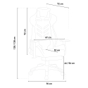 Ergonomischer Bürospielstuhl mit Lendenwirbelsäule und Halskissen Misano Modell